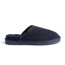 Load image into Gallery viewer, AUS WOOLI UGG Unisex Manly Sheepskin Wool Slippers In Navy