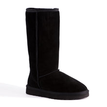 Load image into Gallery viewer, AUS WOOLI UGG TALL ZIP-UP SHEEPSKIN BOOT - Black
