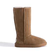Load image into Gallery viewer, AUS WOOLI UGG TALL ZIP-UP SHEEPSKIN BOOT - Chestnut/Tan