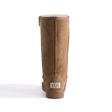 Load image into Gallery viewer, AUS WOOLI UGG TALL ZIP-UP SHEEPSKIN BOOT - Chestnut/Tan