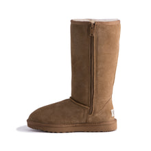Load image into Gallery viewer, AUS WOOLI UGG TALL ZIP-UP SHEEPSKIN BOOT - Chestnut/Tan