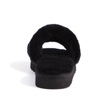 Load image into Gallery viewer, AUS WOOLI UGG WOMEN SHEEPSKIN FLUFF SLIDE - Black