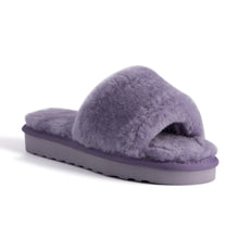 Load image into Gallery viewer, AUS WOOLI UGG WOMEN SHEEPSKIN FLUFF SLIDE - Lilac