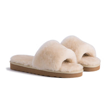 Load image into Gallery viewer, AUS WOOLI UGG WOMEN SHEEPSKIN FLUFF SLIDE - Chestnut/Tan