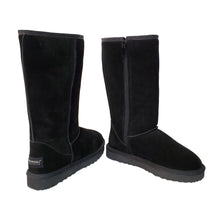 Load image into Gallery viewer, AUS WOOLI Tall Zip-Up Sheepskin Boot - Black