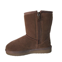 Load image into Gallery viewer, AUS WOOLI MID CALF ZIP-UP SHEEPSKIN BOOT - Chocolate