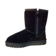 Load image into Gallery viewer, AUS WOOLI MID CALF ZIP-UP SHEEPSKIN BOOT - Black