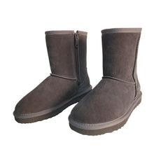 Load image into Gallery viewer, AUS WOOLI MID CALF ZIP-UP SHEEPSKIN BOOT - Grey