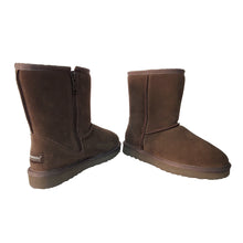 Load image into Gallery viewer, AUS WOOLI MID CALF ZIP-UP SHEEPSKIN BOOT - Chocolate