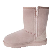 Load image into Gallery viewer, AUS WOOLI MID CALF ZIP-UP SHEEPSKIN BOOT - Pale Pink
