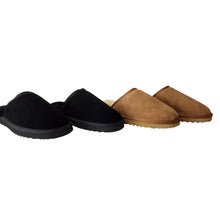Load image into Gallery viewer, AUS WOOLI UNISEX SHEEPSKIN WOOL Slippers - Black