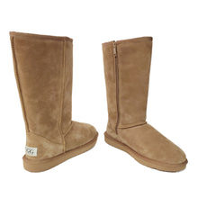 Load image into Gallery viewer, AUS WOOLI TALL ZIP-UP SHEEPSKIN BOOT - Chestnut/Tan