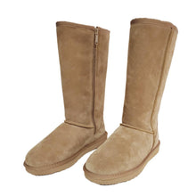 Load image into Gallery viewer, AUS WOOLI TALL ZIP-UP SHEEPSKIN BOOT - Chestnut/Tan