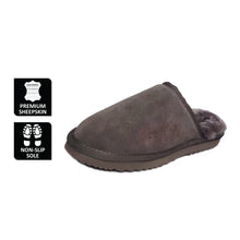 Load image into Gallery viewer, AUS WOOLI UGG UNISEX SHEEPSKIN WOOL Slippers - Dark Grey