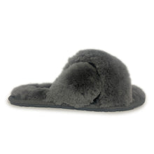 Load image into Gallery viewer, AUS WOOLI AUSTRALIA WOMEN SHEEPSKIN WOOL BRIGHTON SLIPPERS- GREY
