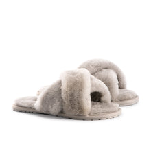Load image into Gallery viewer, AUS WOOLI AUSTRALIA WOMEN SHEEPSKIN WOOL BRIGHTON SLIPPERS- LIGHTGREY