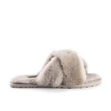 Load image into Gallery viewer, AUS WOOLI AUSTRALIA WOMEN SHEEPSKIN WOOL BRIGHTON SLIPPERS- LIGHTGREY
