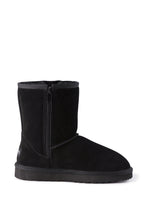 Load image into Gallery viewer, AUS WOOLI MID CALF ZIP-UP SHEEPSKIN BOOT - Black