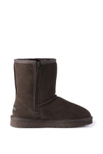Load image into Gallery viewer, AUS WOOLI MID CALF ZIP-UP SHEEPSKIN BOOT - Chocolate
