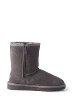 Load image into Gallery viewer, AUS WOOLI MID CALF ZIP-UP SHEEPSKIN BOOT - Grey