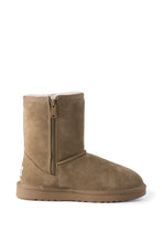 Load image into Gallery viewer, AUS WOOLI MID CALF ZIP-UP SHEEPSKIN BOOT - Chestnut/Tan
