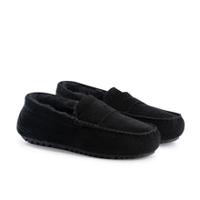 Load image into Gallery viewer, AUS WOOLI AUSTRALIA WOMENS BYRONBAY COSY MOCCASIN - BLACK