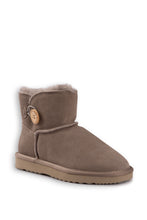 Load image into Gallery viewer, AUS WOOLI UGG SHORT SHEEPSKIN BUTTON BOOT - LIGHTGREY