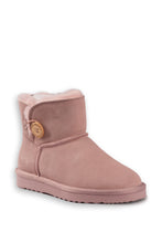 Load image into Gallery viewer, AUS WOOLI UGG SHORT SHEEPSKIN BUTTON BOOT - PALE PINK