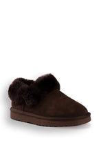 Load image into Gallery viewer, AUS WOOLI UGG UNISEX SHEEPSKIN WOOL TRADITIONAL ANKLE SLIPPERS - CHOCOLATE