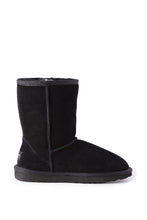 Load image into Gallery viewer, AUS WOOLI UGG MID CALF ZIP-UP SHEEPSKIN BOOT - Black