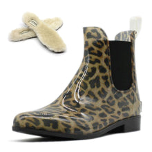 Load image into Gallery viewer, AUS WOOLI WOMENS RAINBOOTS WITH FREE SHEEPSKIN INSOLE - Leopard Print