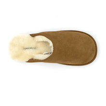 Load image into Gallery viewer, AUS WOOLI UGG Unisex Manly Sheepskin Wool Slippers In Chestnut/Tan