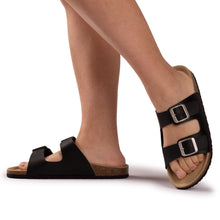 Load image into Gallery viewer, AUS WOOLI AUSTRALIA UNISEX MELBOURNE SANDALS - BLACK