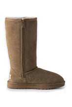 Load image into Gallery viewer, AUS WOOLI TALL ZIP-UP SHEEPSKIN BOOT - Chestnut/Tan