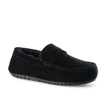 Load image into Gallery viewer, AUS WOOLI AUSTRALIA MENS TERRIGAL COSY MOCCASIN - BLACK