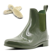 Load image into Gallery viewer, AUS WOOLI WOMENS RAINBOOTS WITH FREE SHEEPSKIN INSOLE - Olive Green