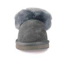 Load image into Gallery viewer, AUS WOOLI UGG UNISEX SHEEPSKIN WOOL TRADITIONAL ANKLE SLIPPERS - GREY
