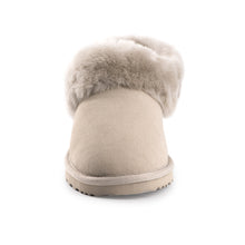 Load image into Gallery viewer, AUS WOOLI UGG UNISEX SHEEPSKIN WOOL TRADITIONAL ANKLE SLIPPERS - LIGHTGREY
