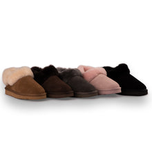 Load image into Gallery viewer, AUS WOOLI UGG UNISEX SHEEPSKIN WOOL TRADITIONAL ANKLE SLIPPERS - GREY
