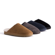 Load image into Gallery viewer, AUS WOOLI UGG UNISEX SHEEPSKIN WOOL Slippers - Black
