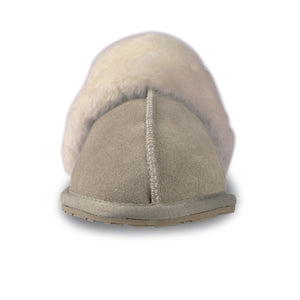 AUS WOOLI UGG UNISEX SHEEPSKIN WOOL SHELLEY Slippers - Light Grey