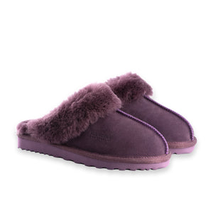 AUS WOOLI UGG UNISEX SHEEPSKIN WOOL SYDNEY Slippers - PLUM