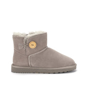 Load image into Gallery viewer, AUS WOOLI UGG Cabarita Sheepskin Short Button Boots In Light Grey
