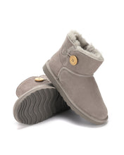 Load image into Gallery viewer, AUS WOOLI UGG Cabarita Sheepskin Short Button Boots In Light Grey
