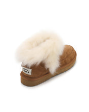 Load image into Gallery viewer, AUS WOOLI UGG Cottesloe Sheepskin Wool-Trim Ankle Boots In Chestnut/Tan
