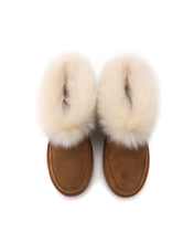 Load image into Gallery viewer, AUS WOOLI UGG Cottesloe Sheepskin Wool-Trim Ankle Boots In Chestnut/Tan
