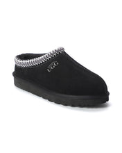 Load image into Gallery viewer, AUS WOOLI UGG Croydon Sheepskin Wool Ankle Braid Slippers In Black
