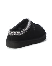 Load image into Gallery viewer, AUS WOOLI UGG Croydon Sheepskin Wool Ankle Braid Slippers In Black
