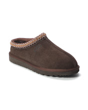Load image into Gallery viewer, AUS WOOLI UGG Croydon Sheepskin Wool Ankle Braid Slippers In Chocolate
