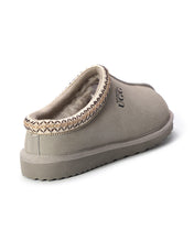 Load image into Gallery viewer, AUS WOOLI UGG Croydon Sheepskin Wool Ankle Braid Slippers In Light Grey
